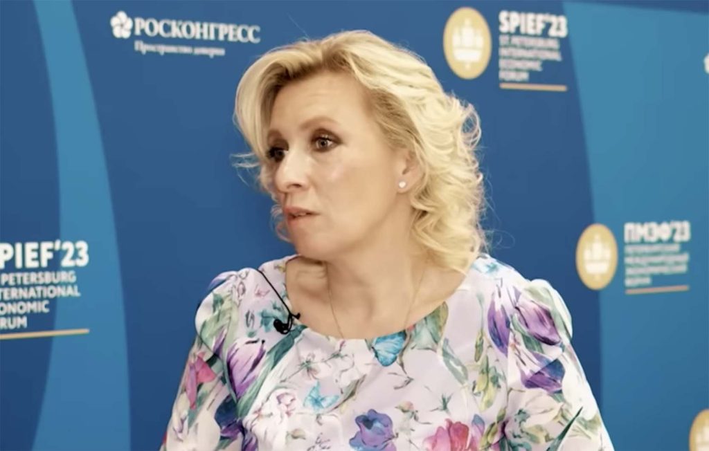 متحدثة الخارجية الروسية ماريا زاخاروفا