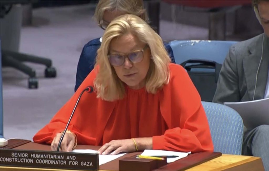 سيغريد كاغ المنسقة الأممية للشؤون الإنسانية وإعادة الإعمار في غزة