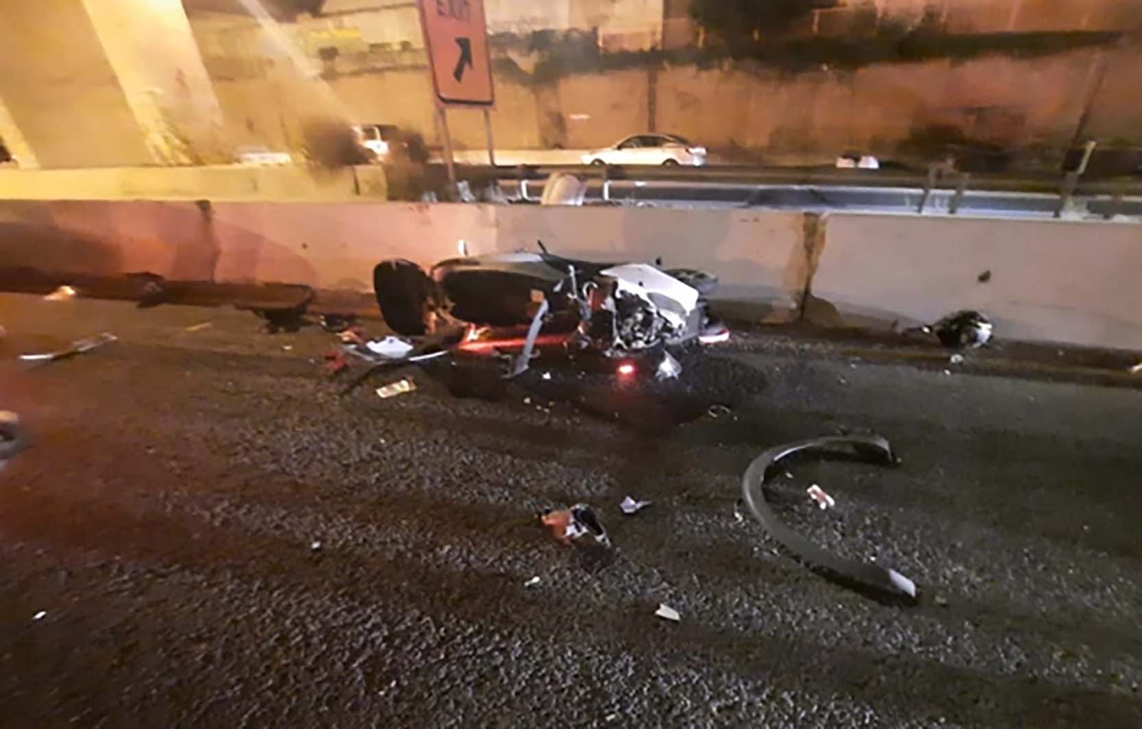 حادث دراجة نارية