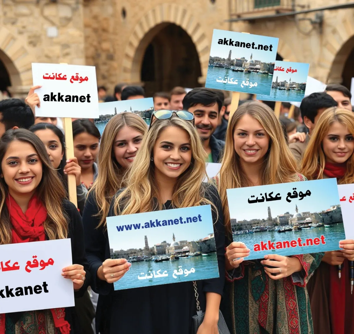 مظاهرة صبايا عكانت