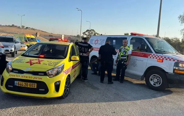 اسعاف في النقب تصوير طاقم نجمة داوود الحمراء