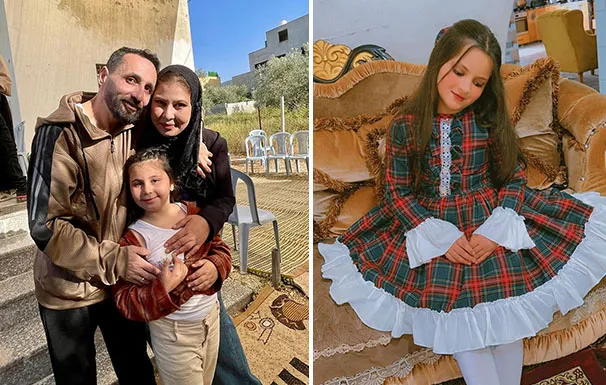 صورة أسيل وبنتها وزوجها