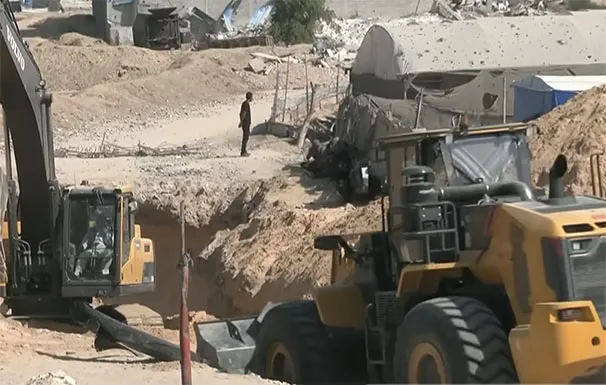 البحث عن جثث الاسرى في غزة