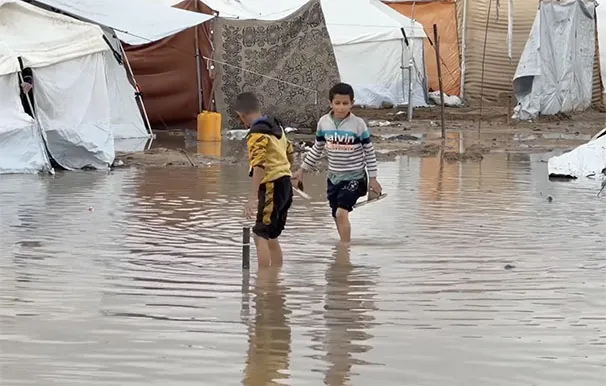 غرق الخيام في غزة